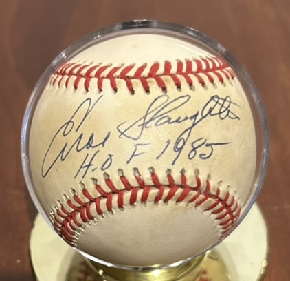 ENOS SLAUGHTER  SIGNED BASEBALL w/SGC COA