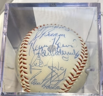 1984 LOS ANGELES DODGERS TEAM SIGNED BASEBALL w/CAS COA