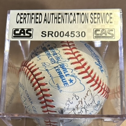 HALL OF FAME & STARS SIGNED BASEBALL w/CAS AUTHENTICATION