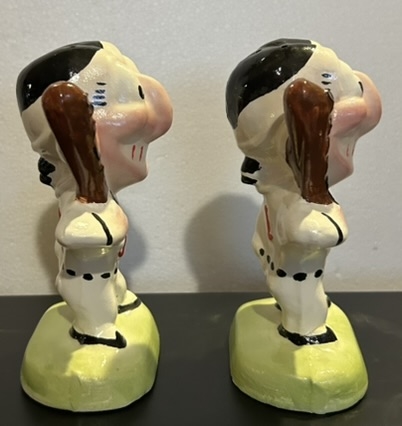 50's CLEVELAND INDIANS GIBBS-CONNER MASCOT SALT & PEPPER SHAKERS