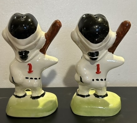 50's CLEVELAND INDIANS GIBBS-CONNER MASCOT SALT & PEPPER SHAKERS