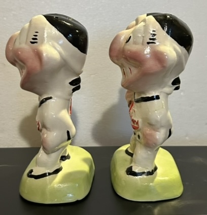 50's CLEVELAND INDIANS GIBBS-CONNER MASCOT SALT & PEPPER SHAKERS