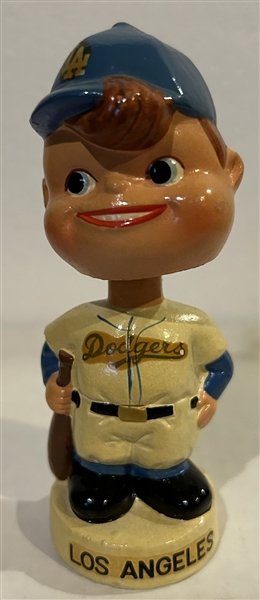 60's LOS ANGELES DODGERS mini BOBBING HEAD - MOON FACE 