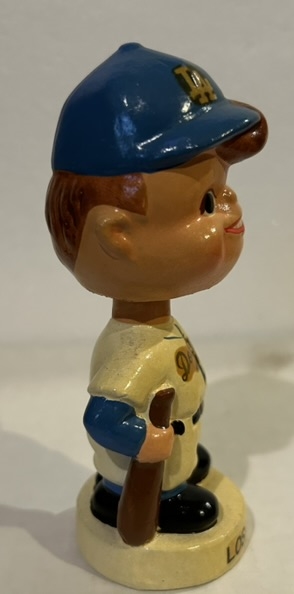 60's LOS ANGELES DODGERS mini BOBBING HEAD - MOON FACE 