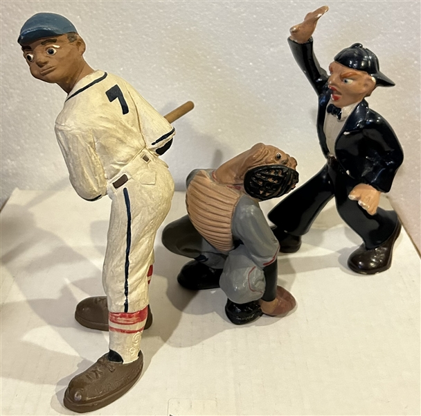 VINTAGE 40's RITTGERS BASEBALL DUO w/BONUS UMPIRE