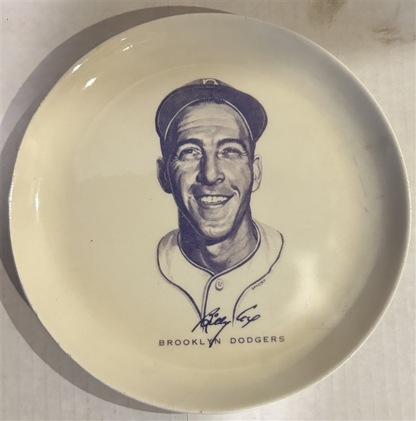 50's BROOKLYN DODGERS BILLY COX PORTRAIT PLATE- RARE!