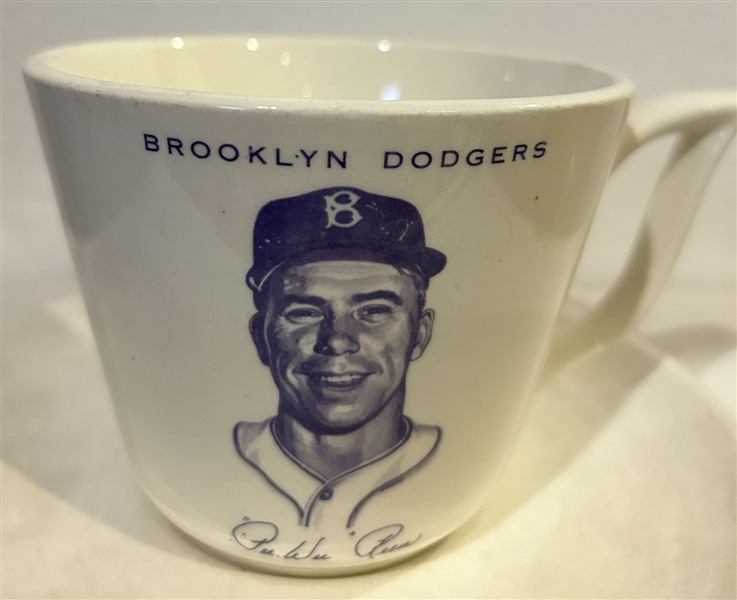 50's BROOKLYN DODGERS PEE WEE REESE PORTRAIT MUG-SUPER RARE!