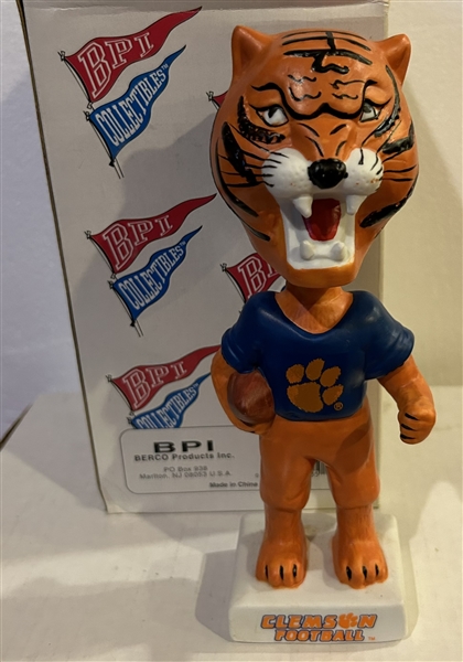 VINTAGE 90's CLEMSON TIGERS BOBBING HEAD w/BOX