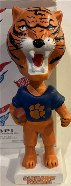 VINTAGE 90's CLEMSON TIGERS BOBBING HEAD w/BOX