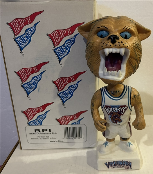 VINTAGE 90's VILLANOVA WILDCATS BOBBING HEAD w/BOX