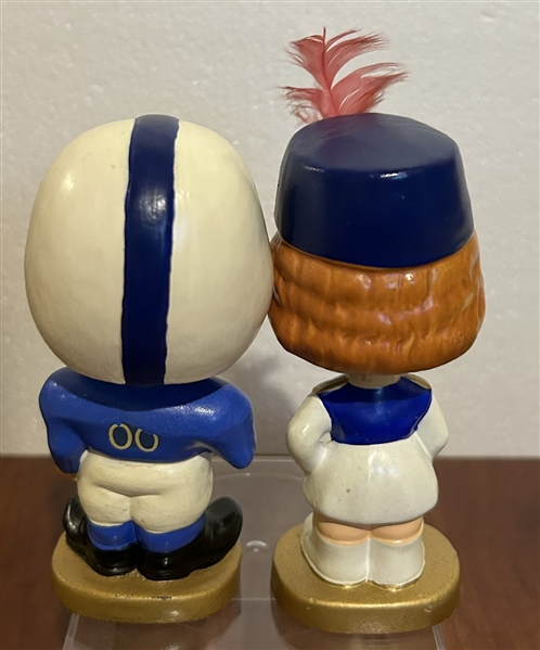 60's BALTIMORE COLTS KISSING PAIR BOBBING HEADS