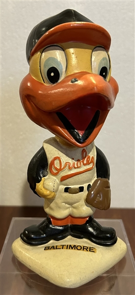 60's BALTIMORE ORIOLES WHITE BASE BOBBING HEAD