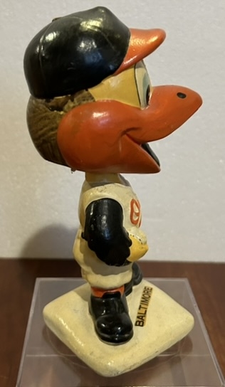 60's BALTIMORE ORIOLES WHITE BASE BOBBING HEAD