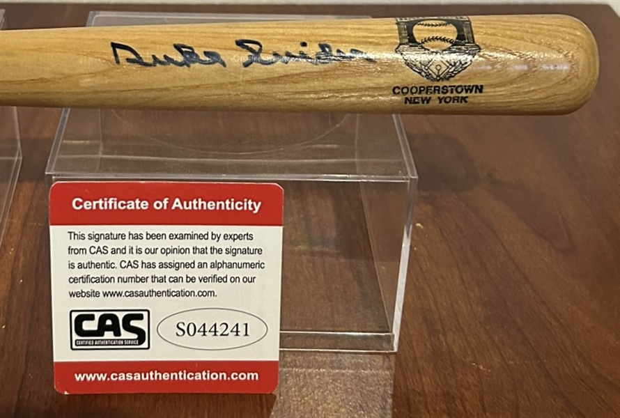 DUKE SNIDER SIGNED HOF mini BAT w/CAS COA