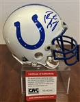 PEYTON MANNING SIGNED mini HELMET w/CAS COA