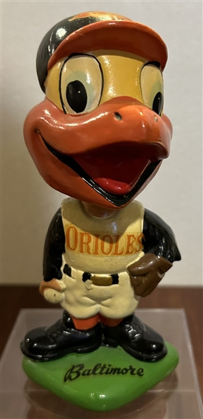 60's BALTIMORE ORIOLES GREEN BASE BOBBING HEAD