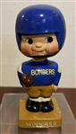 60s "CFL" WINNIPEG BLUE BOMBERS mini BOBBING HEAD