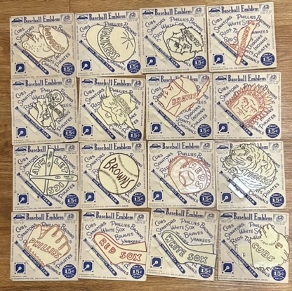 1952 BASEBALL EMBLEMS - COMPLETE SET OF 16