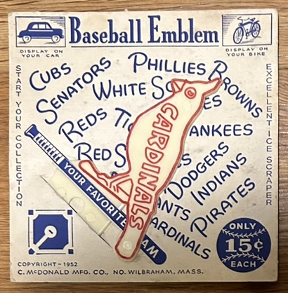 1952 BASEBALL EMBLEMS - COMPLETE SET OF 16