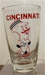 50s CINCINNATI REDS "BIG LEAGUER" WIDE MOUTH GLASS