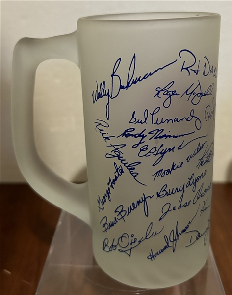 1986 NEW YORK METS MUG w/FACSIMILE AUTOGRAPHS