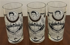 1959 CHICAGO WHITE SOX "A.L. CHAMPS" PLAYER GLASSES - 3 DIFFERENT