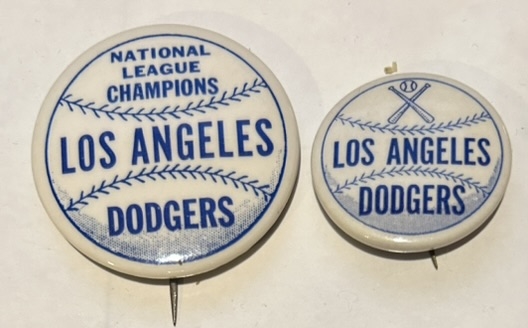 VINTAGE LOS ANGELES DODGERS PINS - 2 DIFFERENT