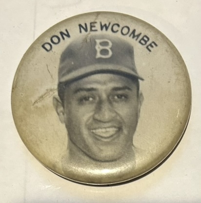 VINTAGE 50's DON NEWCOMBE BROOKLYN DODGERS PIN -VERY  RARE