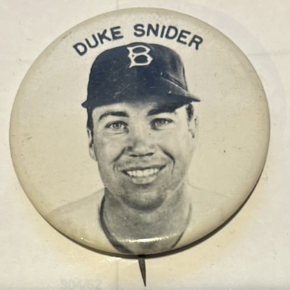 VINTAGE 50's DUKE SNIDER BROOKLYN DODGERS PIN -RARE