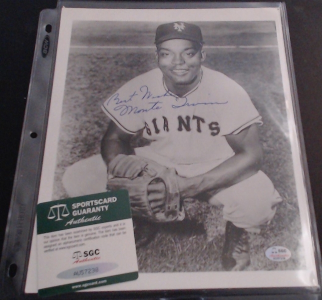 8X10 AUTOGRAPHED PHOTO OF MONTE IRVIN