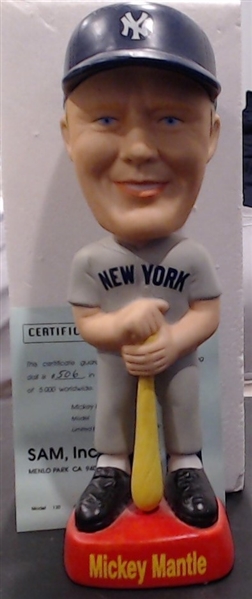 MICKEY MANTLE SAM BOBBING HEAD w/BOX