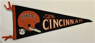 VINTAGE 60s AFL CINCINNATI BENGALS PENNANT