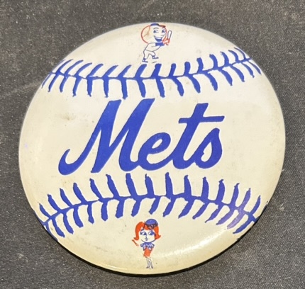 VINTAGE 60's NEW YORK METS - MR. & LADY MET PIN