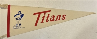 VINTAGE 60s AFL NEW YORK TITANS PENNANT