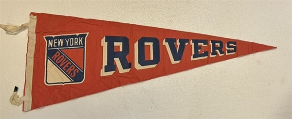 VINTAGE NEW YORK ROVERS HOCKEY PENNANT