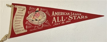 VINTAGE 1954 MLB ALL-STAR GAME PENNANT @ CLEVELAND