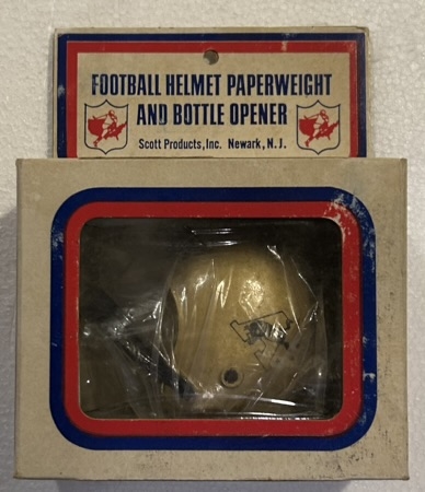 VINTAGE ARMY FOOTBALL HELMET PAPERWEIGHT/BOTTLE OPENER