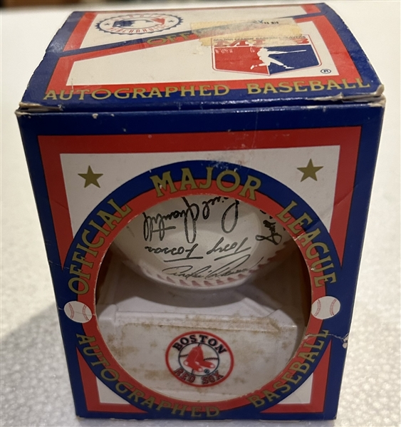 1993 BOSTON RED SOX FACSIMILE SIGNED BASEBALL w/BOX