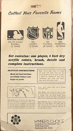 VINTAGE BALTIMORE ORIOLES PAINT-A-PLAYER - SEALED ON CARD