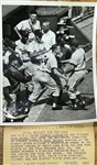 1953 DUKE SNIDER "HOMERS vs GIANTS" WIRE PHOTO