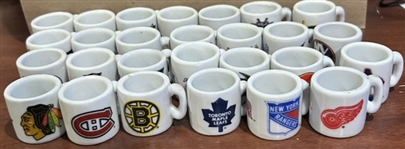 LOT OF 27 NHL mini MUGS - L@@K!