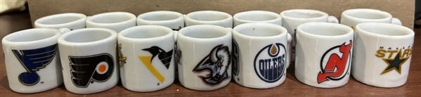 LOT OF 27 NHL mini MUGS - L@@K!