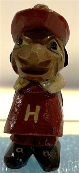 50s HARVARD CRIMSON ANRI WOOD-CARVED MASCOT STATUE