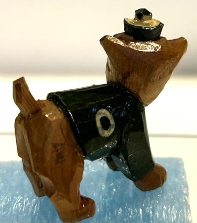 50s OHIO BOBCATS ANRI WOOD-CARVED MASCOT STATUE