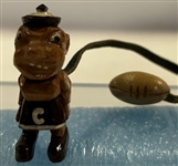 50s COLGATE RED RAIDERS "ANRI" WOOD-CARVED MASCOT KEY CHAIN