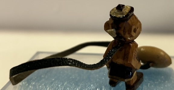 50s COLGATE RED RAIDERS ANRI WOOD-CARVED MASCOT KEY CHAIN