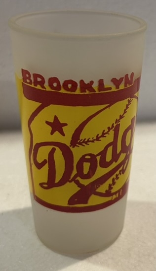 50s BROOKLYN DODGERS FROSTED GLASS