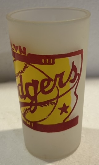 50s BROOKLYN DODGERS FROSTED GLASS