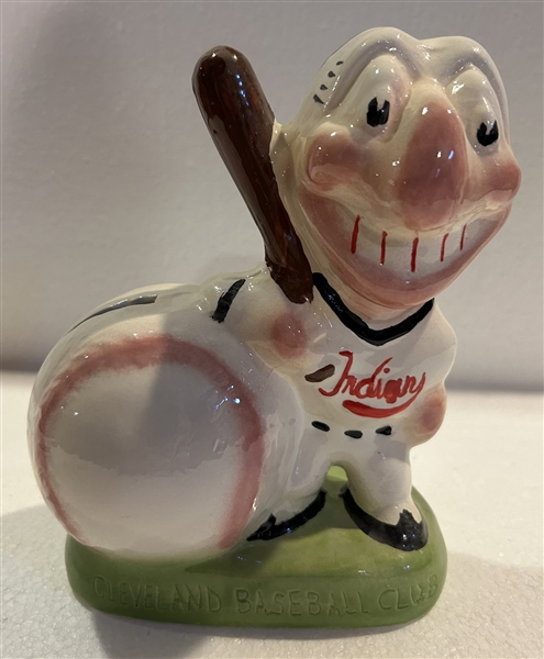 50s CLEVELAND INDIANS GIBBS-CONNER MASCOT BANK