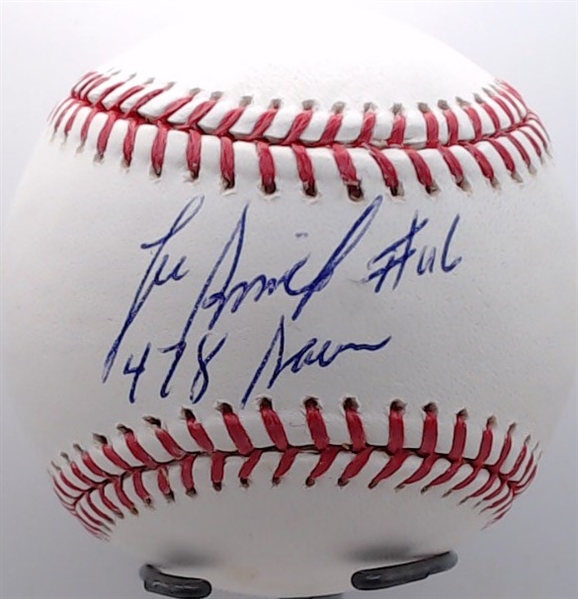 LEE SMITH SIGNED BASEBALL W/CASC COA